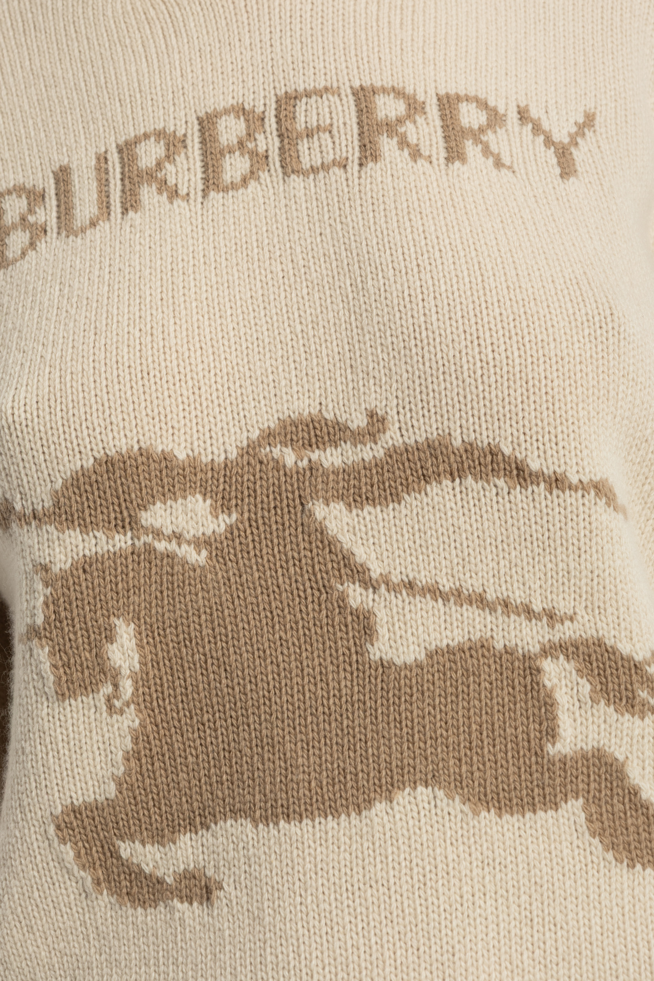 Tシャツ・カットソー BURBERRY Men Sweater 8098675 BEIGE Burberry - Crew-neck cashmere sweater Beige - The Corner